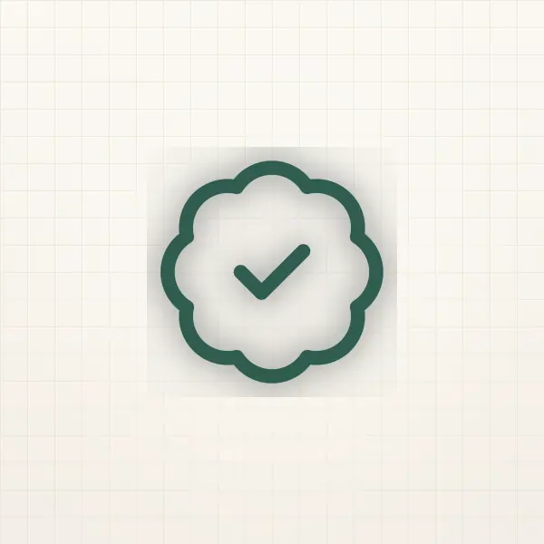 Ilustrácia potvrdzovacieho odznaku ako symbol dokončenej objednávky