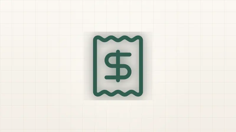 Ilustrácia účtenky ako symbol zápisu výdavkov
