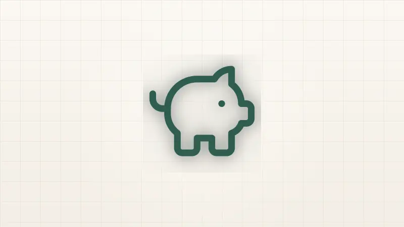 Ilustrácia pokladničky ako symbol mesačnej rezervy domácnosti